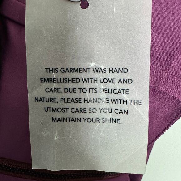 House of Harlow x Revolve Tube Top Shirt Womens Small Burgundy Sequin Crop Party - Picture 6 of 10